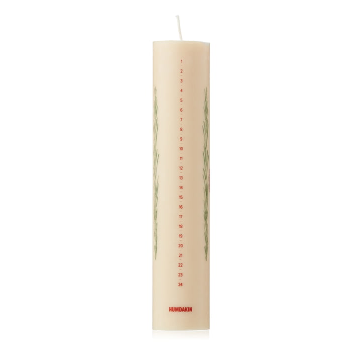 Advent candle, h 25 cm, beige from Humdakin