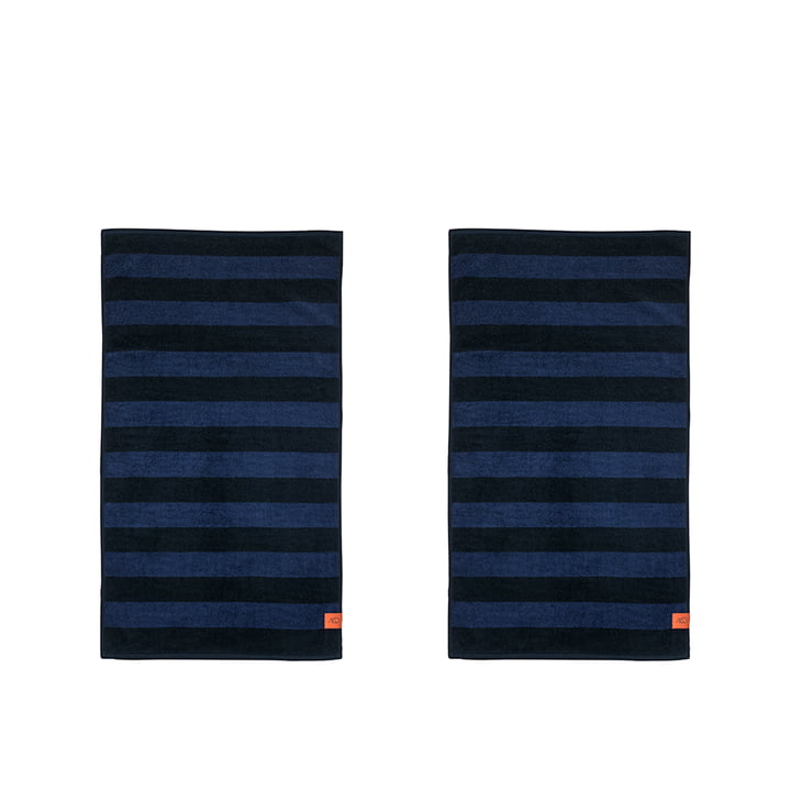 Aaros guest towel 35 x 55 cm from Mette Ditmer in midnight blue (set of 2)