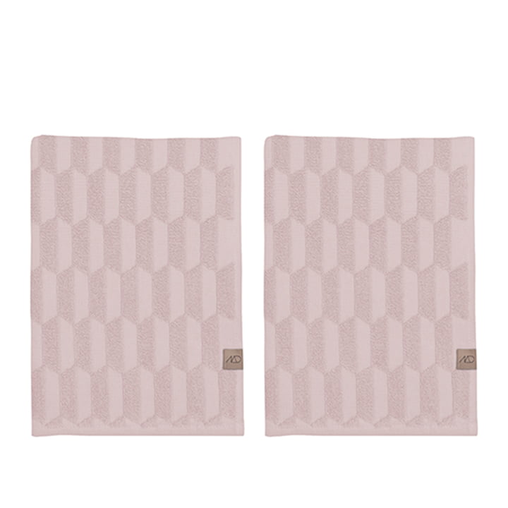Geo Guest towel 35 x 55 cm from Mette Ditmer in pink (pack of 2)