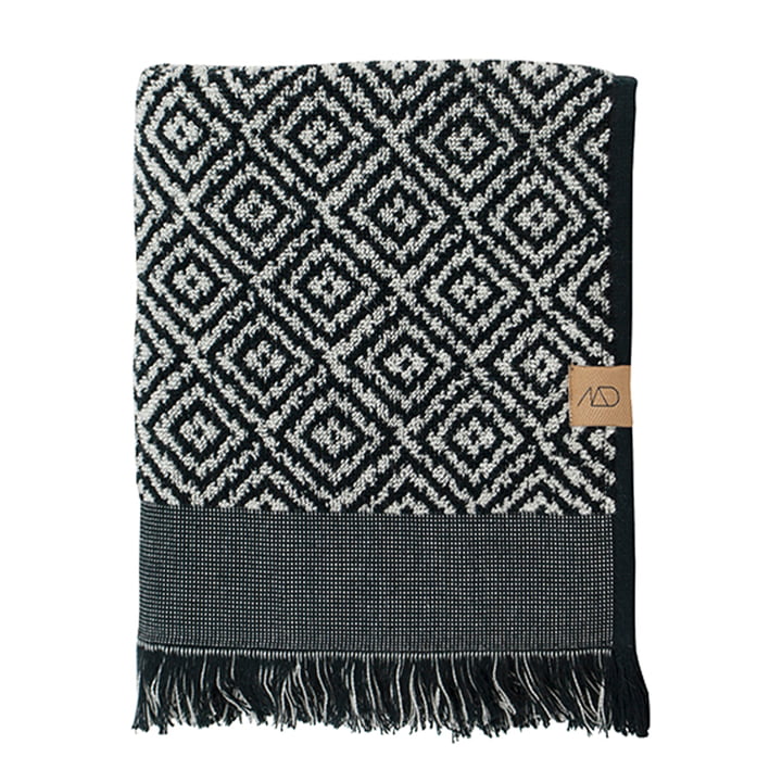 Morocco Bath towel 70 x 140 cm from Mette Ditmer in black / white