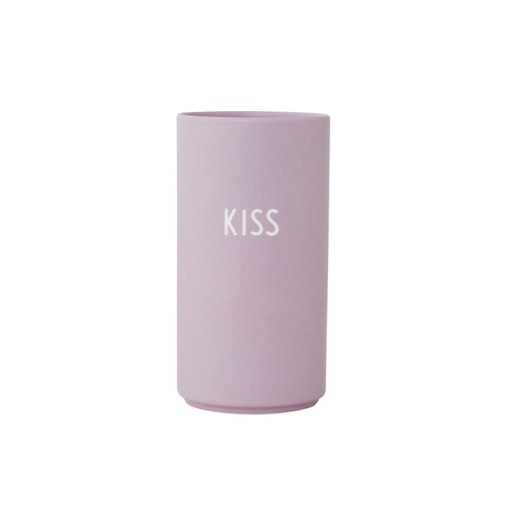 AJ Favourite Porcelain Vase Medium Kiss by Design Letters in lavender