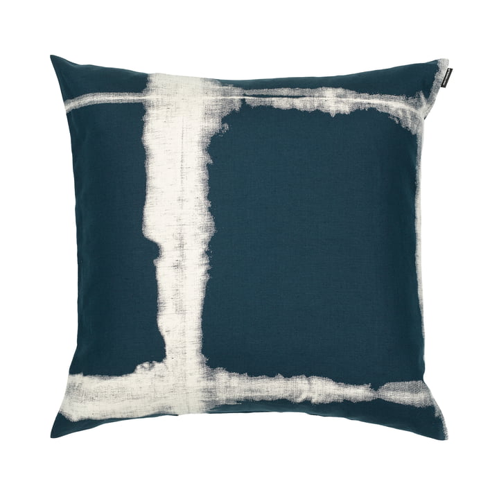 Taite Pillowcase 50 x 50 cm from Marimekko in dark blue / white