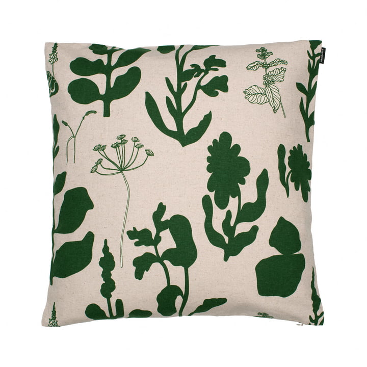 Pienet Elokuun Varjot Pillowcase 50 x 50 cm from Marimekko in green / linen