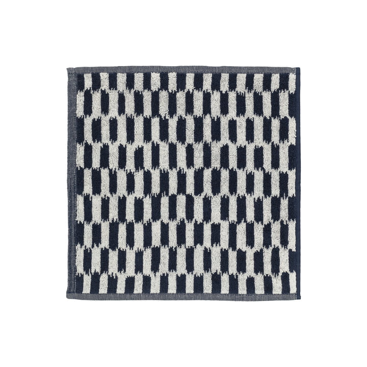 Piekana Mini towel 30 x 30 cm from Marimekko in dark blue / off-white