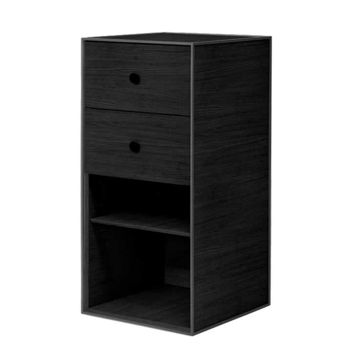 Frame Shelf module 70 incl. drawer from Audo in ash stained black