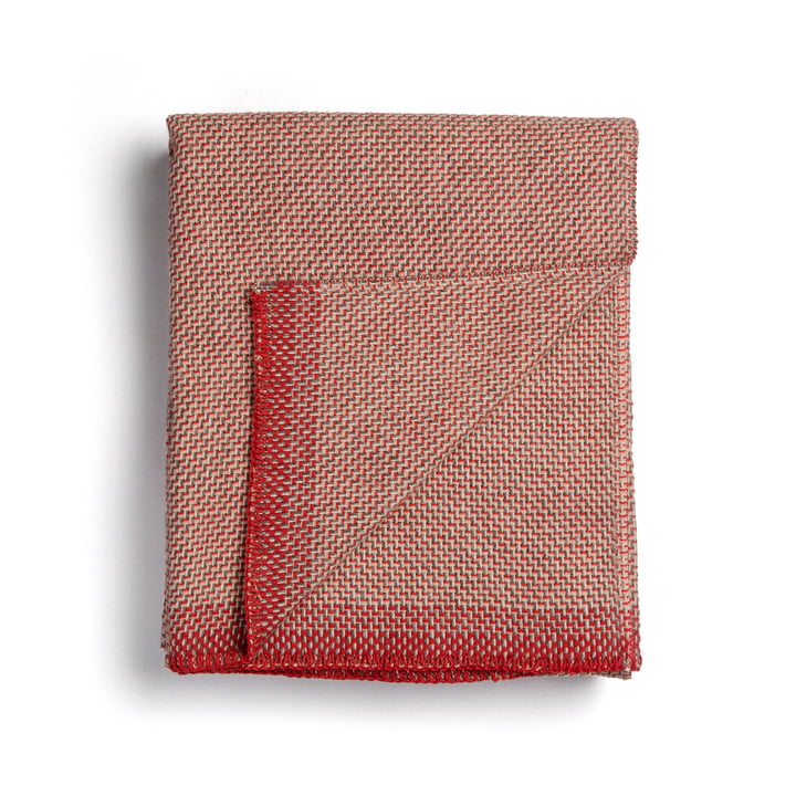 Una Wool blanket 200 x 150 cm from Røros Tweed in light red