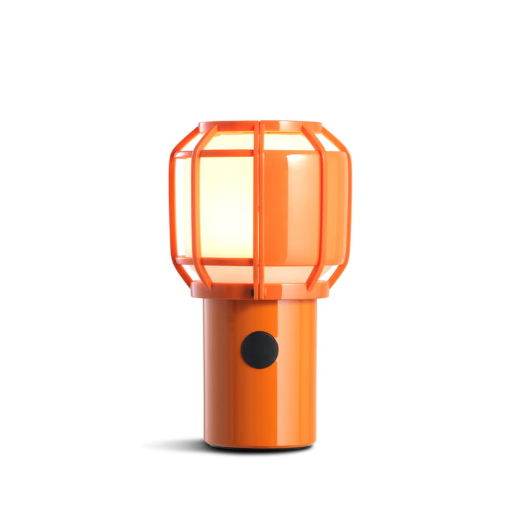 Chispa Outdoor Battery LED table lamp, Ø 10 cm by marset in orange