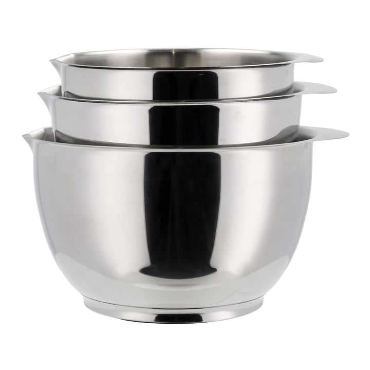 Margrethe Mixing bowl set (1.5 + 2.0 + 3.0 l) in stainless steel from Rosti