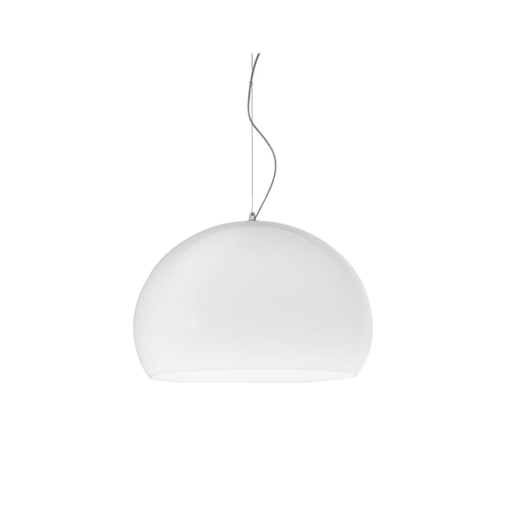 Small FL/Y pendant luminaire by Kartell in white glossy