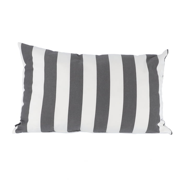 Somnia Outdoor cushion, 40 x 60 cm from Jan Kurtz in stripes white / dark gray