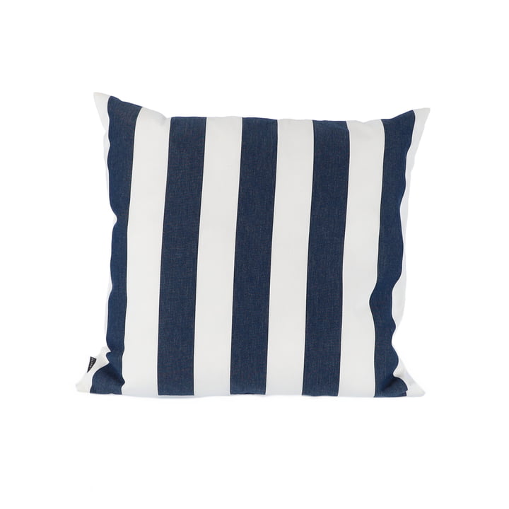 Somnia Outdoor cushion, 48 x 48 cm from Jan Kurtz in stripes white / dark blue