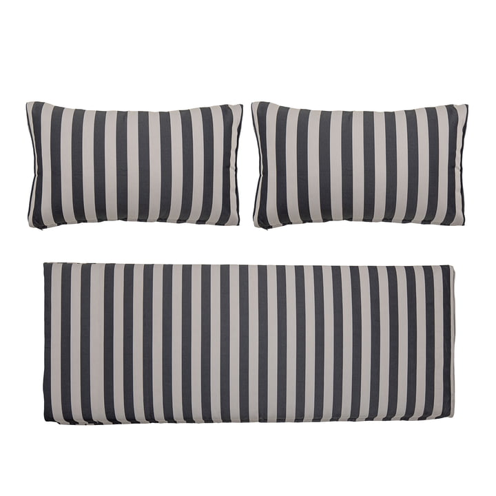 Cushion cover for Mundo sofa from Bloomingville in black / white stripes