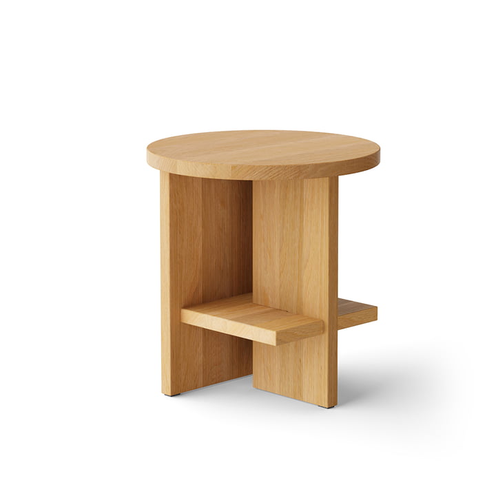 NINE - Tee Side table round Ø 40 cm, oak