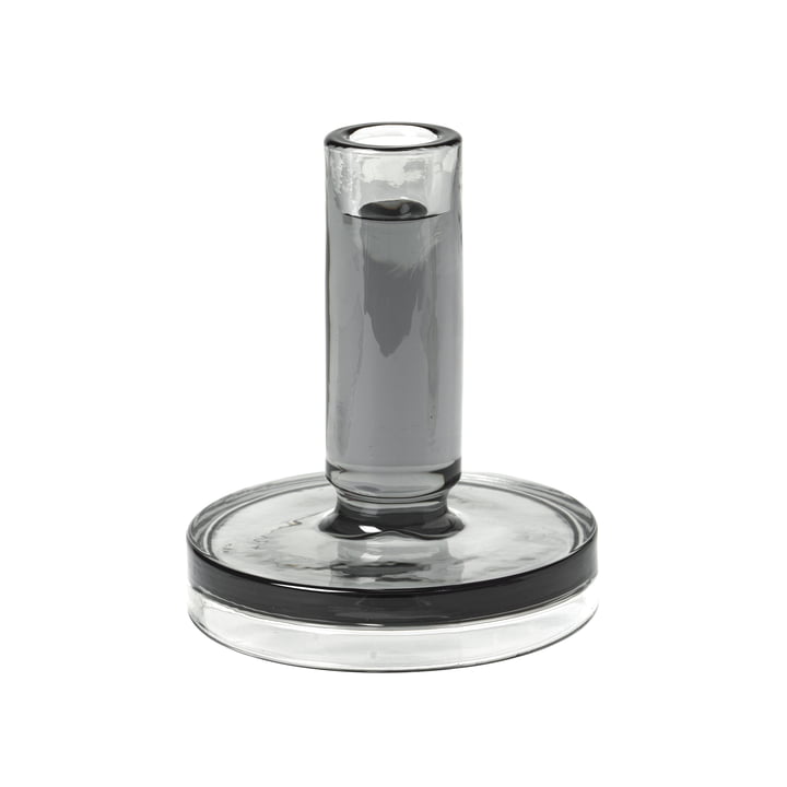 Petra Candlestick from Broste Copenhagen in the color smoked pearl / dark gray