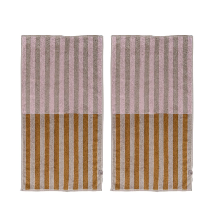 Disorder Guest towel 40 x 55 cm, powder rose (set of 2) from Mette Ditmer