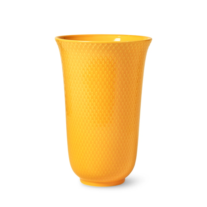 Rhombe Color Vase from Lyngby Porcelæn in yellow