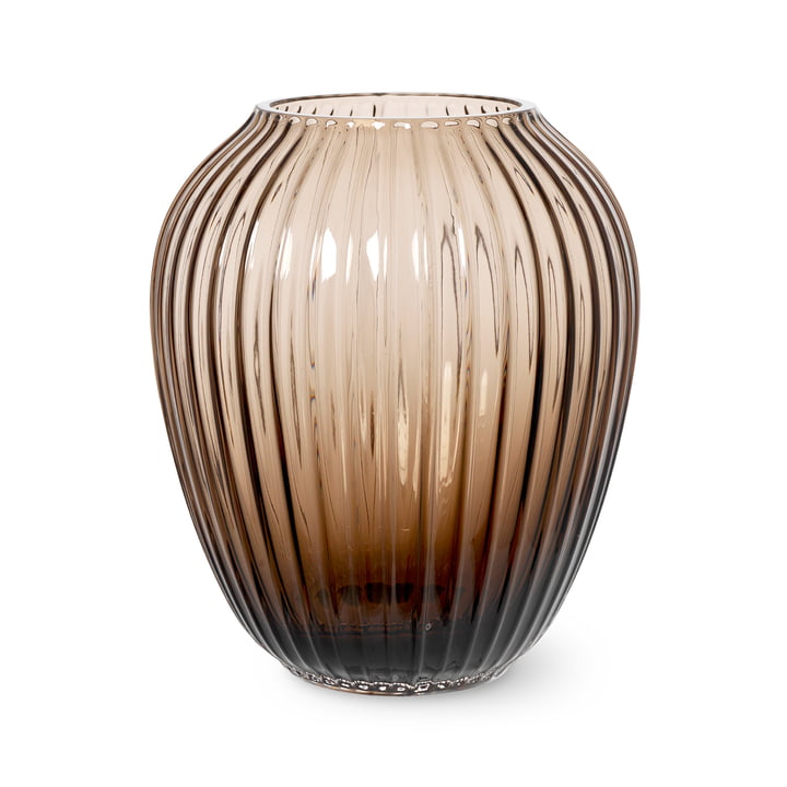 Hammershøi Glass vase, h 18.5 cm from Kähler Design in walnut