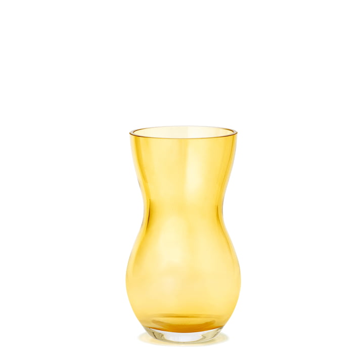 Calabas Vase H 16 cm from Holmegaard in amber
