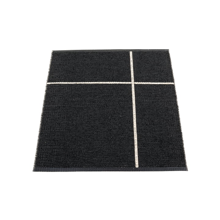 Fred reversible rug, 70 x 90 cm, black / vanilla by Pappelina