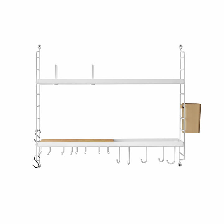 String - Kitchen Wall shelf, 20 x 58 cm, white