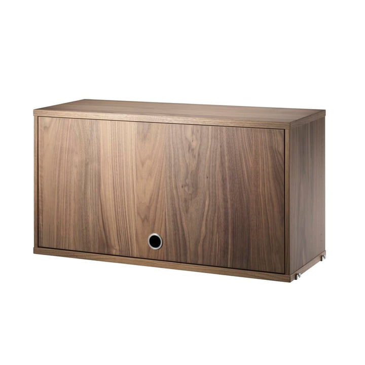Wardrobe element with hinged door, 78 x 30 cm, walnut from String