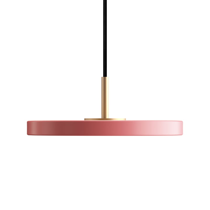 Asteria Micro LED pendant light in brass / rose by Umage