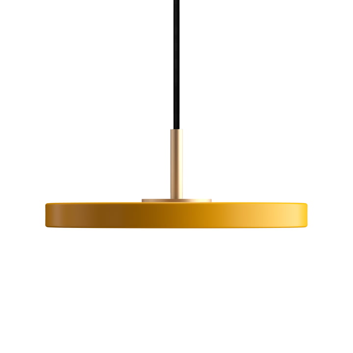 Asteria Micro LED pendant light in brass / saffron yellow by Umage