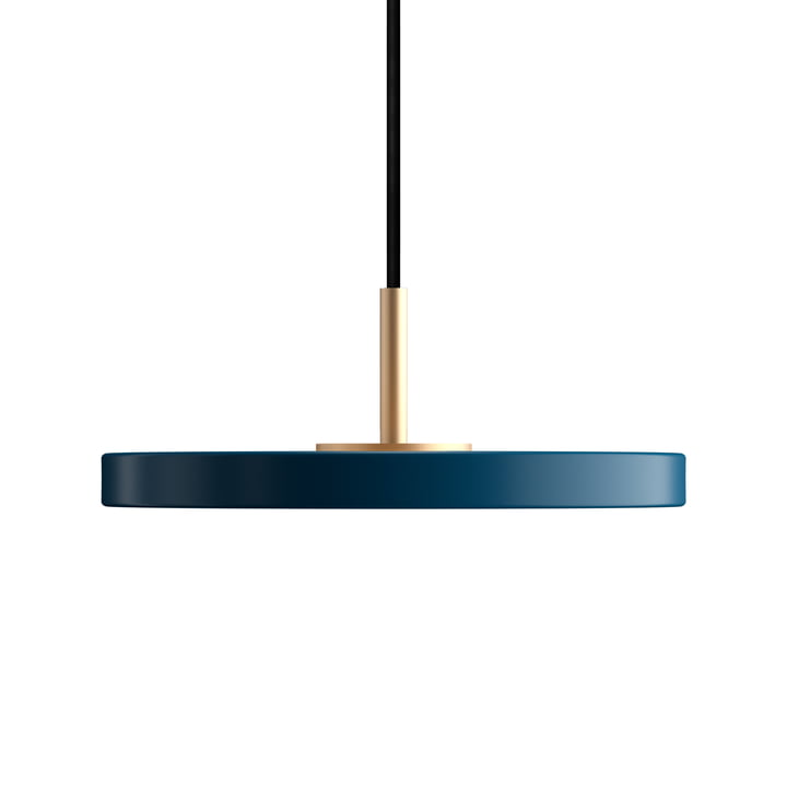 Asteria Micro LED pendant light in brass / petrol by Umage