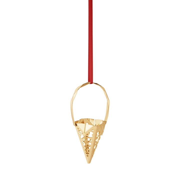 Holiday Ornament 2022 Cone, gold from Georg Jensen