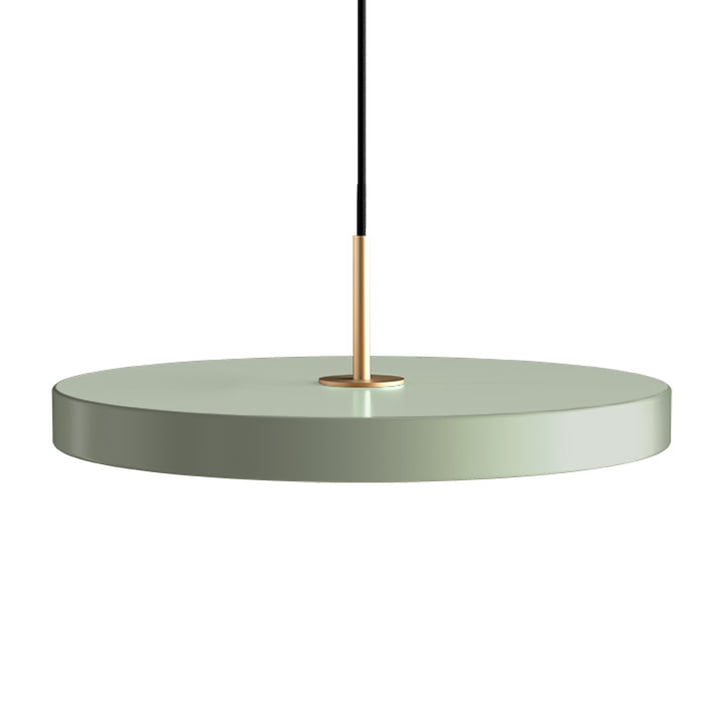 The Asteria LED pendant light from Umage , brass / nuance olive