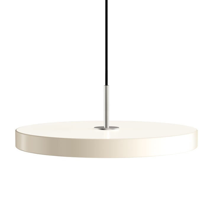 The Asteria LED pendant light from Umage in steel / pearl