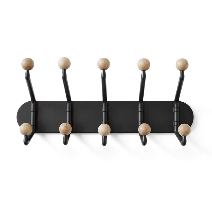 Capture Wall coat rack SC76, graphite / oak from & Tradition