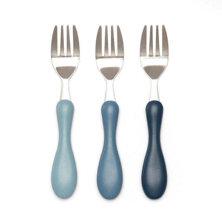 Children's cutlery fork set from Sebra in the color powder blue