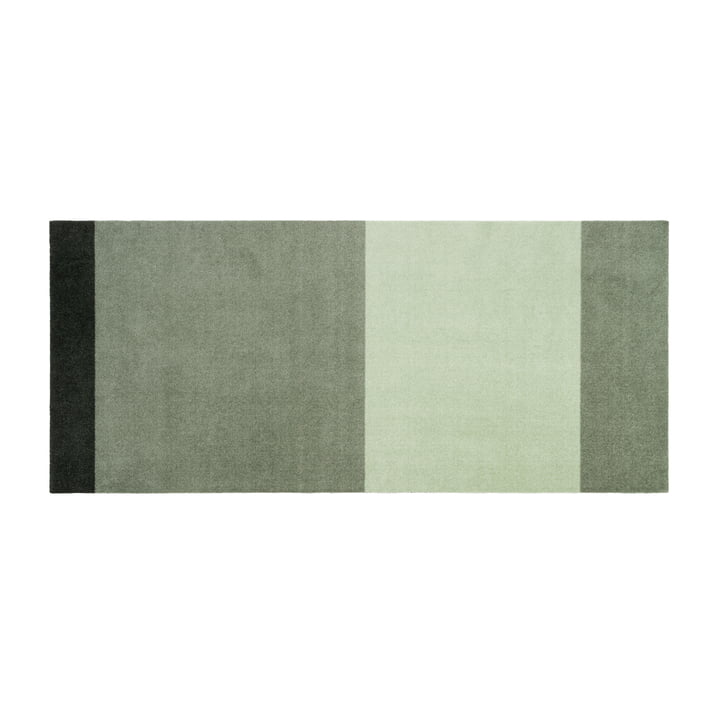 Stripes Horizontal Runner, 90 x 200 cm, light / dusty / dark green by Tica Copenhagen
