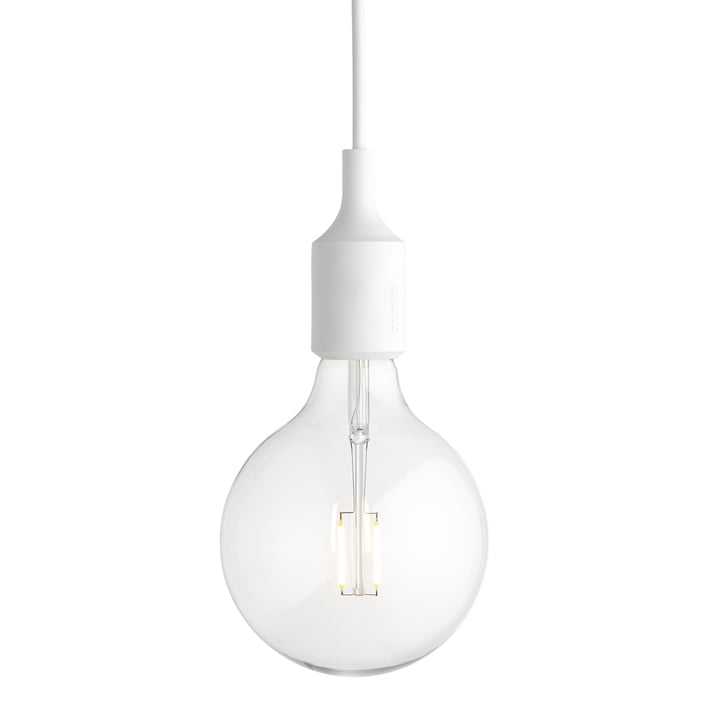 Socket E27 LED pendant luminaire from Muuto in white