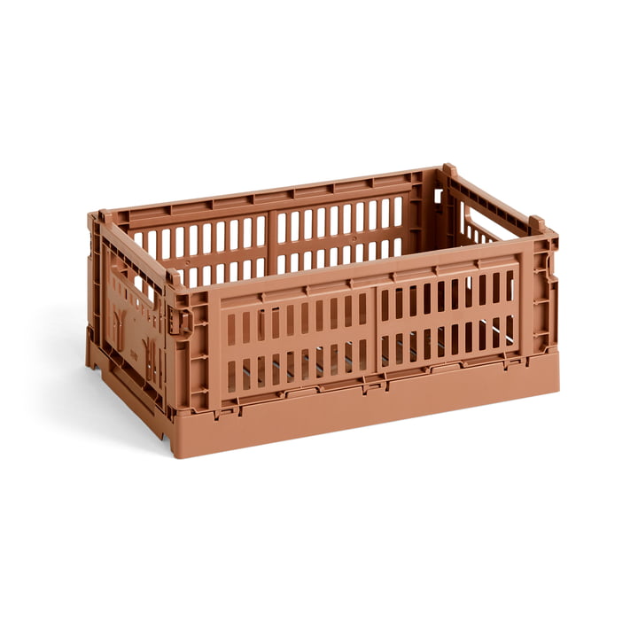 Colour Crate Basket recycled S from Hay in the color terracotta