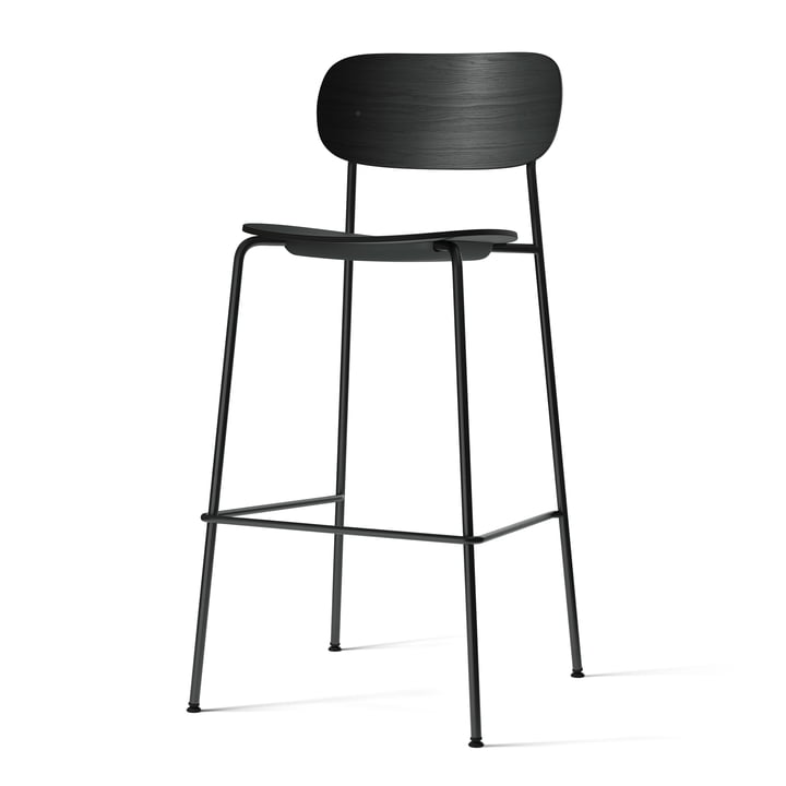 Co Bar Chair from Audo in black oak finish with black steel frame