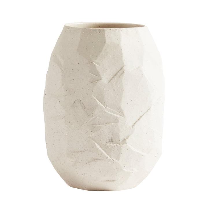 Kuri Vase, H 21 Ø 16 cm, sand from Muubs