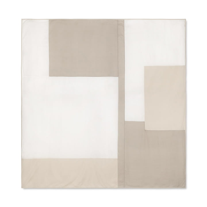 Part Bedspread Patchwork by ferm Living in color off-white
