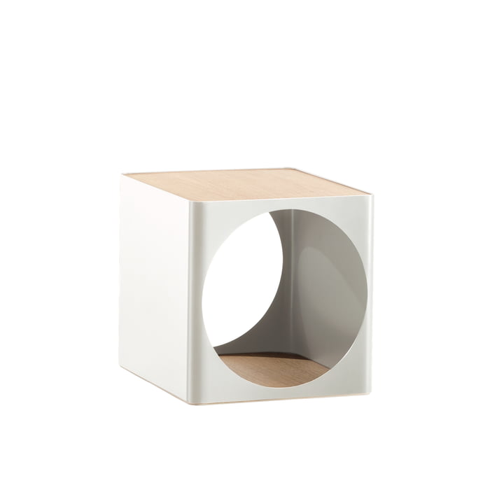 Ring Container, 38 x 38 cm, oak wood, white from B-Line
