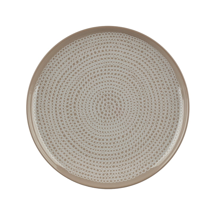 Oiva Siirtolapuutarha Plate Ø 25 cm, terra / white from Marimekko