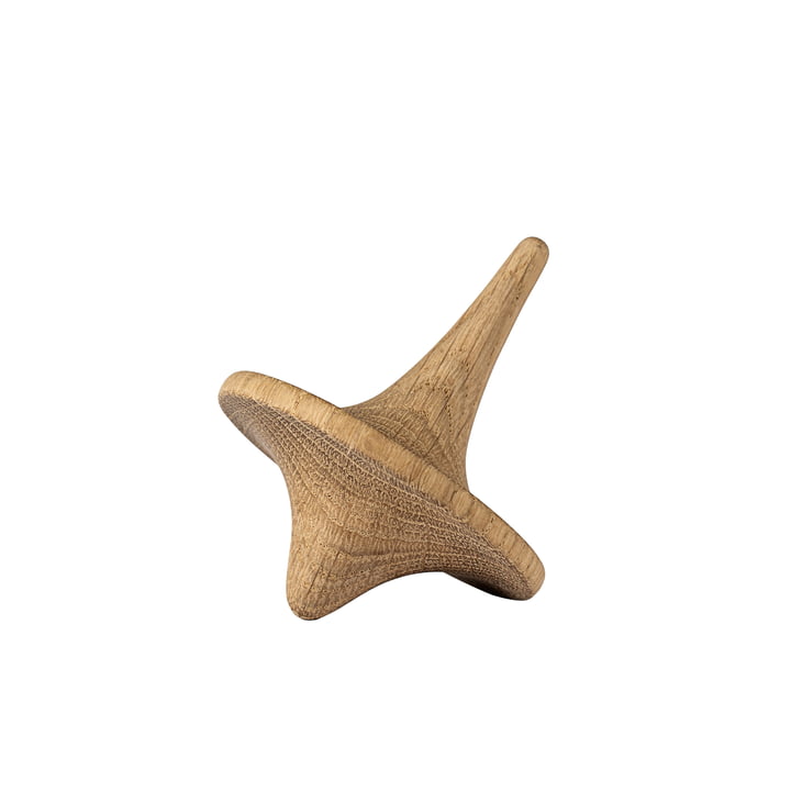 Spin'it wooden spinning top, large, oak from boyhood
