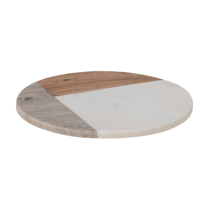 Olly Serving tray, Ø 30.5 x 4 cm, marble / acarzie, white / multicolor by Bloomingville