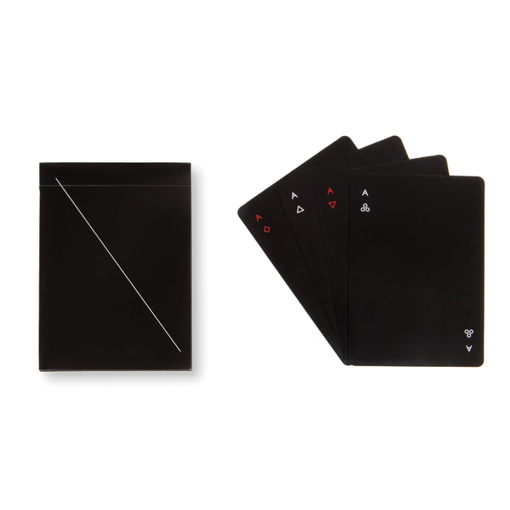 Minim Playing cards, black from Areaware