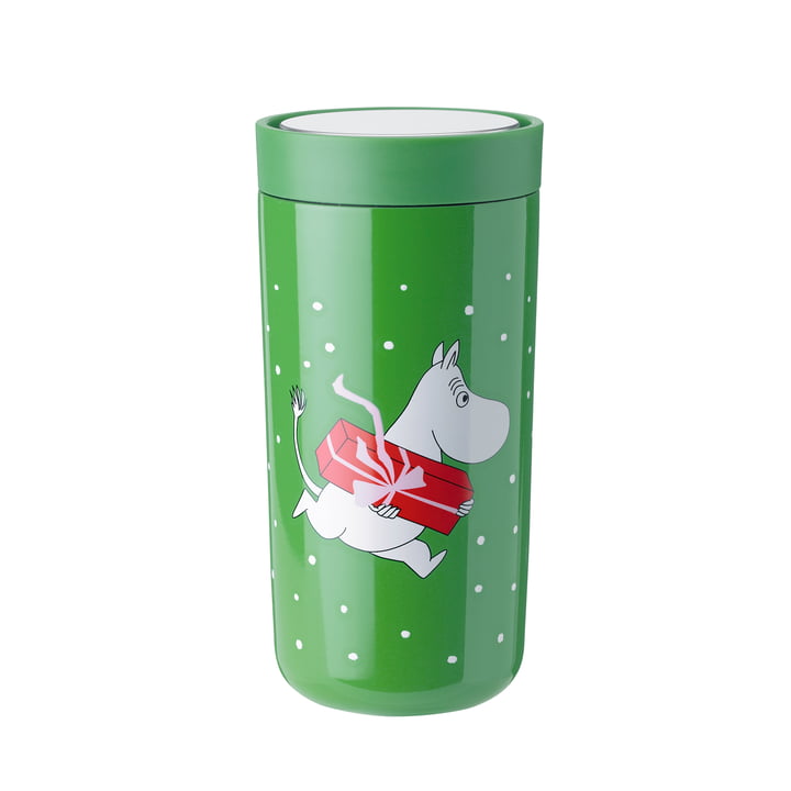 To Go Click Thermal mug 0,4L, moomin present /powder coated/double walled/H 17cm/Ø 8,3cm from Stelton