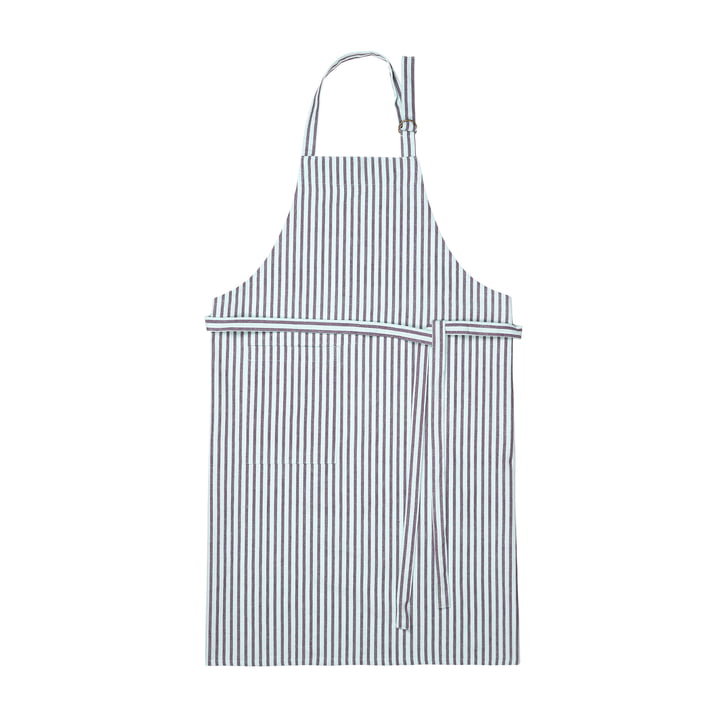 Strips Kitchen apron, caramel brown / serenity blue by Broste Copenhagen