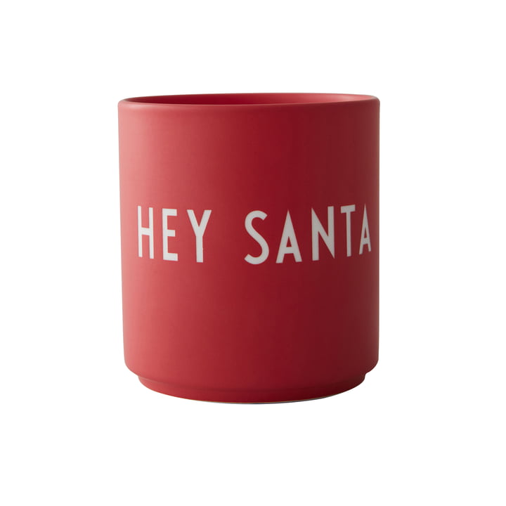 AJ Favourite Porcelain mug, Hey Santa / red from Design Letters