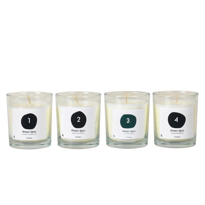 Advent scented candles (set of 4) from Broste Copenhagen