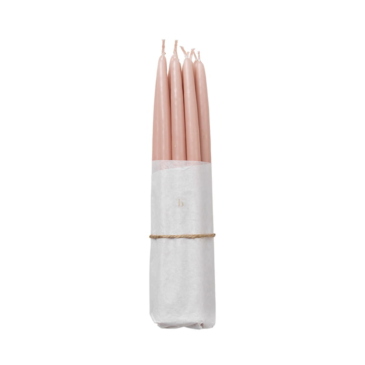 Tapers Dipped taper candles, Ø 1.2 cm, apricot cream (set of 10) from Broste Copenhagen