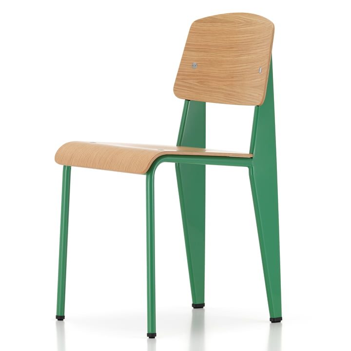 Prouvé Standard Chair Blé Vert from Vitra in the finish powder coated (smooth) / brown